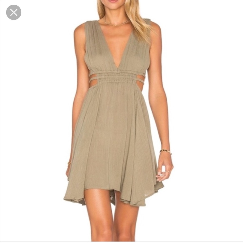 Mura Boutique olive green cut out dress
